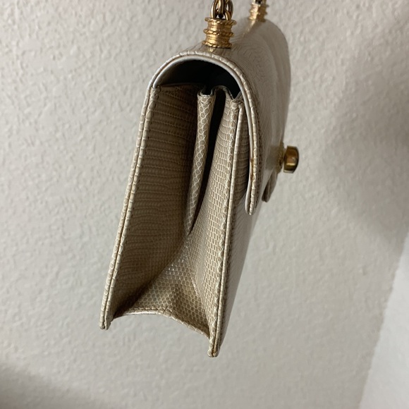 Vintage Gucci Lizard Front Flap Twist Lock Mini Bag - Picture 7 of 15